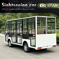 Bus touristique électrique de haute qualité avec 11 sièges et portes, idéal pour les parcs de loisirs en plein air, à vendre