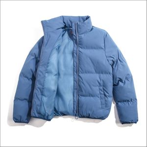 Blouson d'hiver matelassé personnalisé pour homme 2024 en toile, effet bulle, brillant, réfléchissant, col montant, à capuche, fermeture éclair, imperméable - Product Image 4