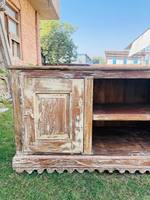 Meuble TV en bois sculpté avec rangement | Élégant meuble TV en bois avec tiroirs | Unité de divertissement à domicile vintage moderne