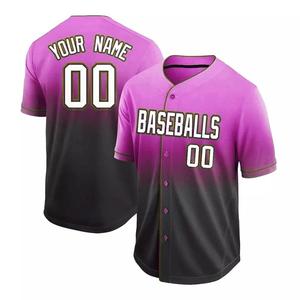 Maillot personnalisé de baseball et de softball à manches courtes vêtements de sport respirants vestes imprimées confortables grande taille Option disponible - Product Image 1