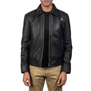 Customized Design Hot Selling Best Winter Men's Slim <b>Genuine</b> Leather Jackets Waterproof Reversible High Street Style - Product Image 5