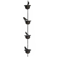 Chaîne de pluie moderne en métal couleur cuivre, écologique, avec revêtement en poudre, pour gouttières et descentes d'eau, décorative pour jardin et maison