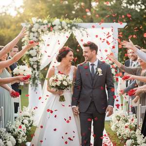 ดอกไม้ประดิษฐ์แบบผ้าไหมเหมือนจริง 100-5000 ชิ้น กลีบกุหลาบผ้าสำหรับตกแต่งงานแต่งงาน วันวาเลนไทน์ และงานรับปริญญา - Product Image 6