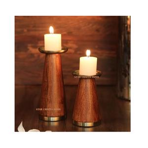 Fancy Design 2Pcs Set Single Tall Candlestick Candle Holder Stand Wedding Tabletop Home Decor Candle Stand Candle Holder Combo - Product Image 1