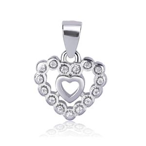 Arihant Gems & Jewels - Colgante de Diamantes con Forma de Corazón para Mujer, Cadena de Plata 925, Regalo - Product Image 2