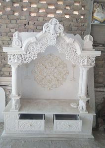 Premium Quality Exclusive Indian Marble Inlay Mandir Natural <b>Stone</b> Marble Home Mandir Direct Sale From Indian Supplier - Product Image 2