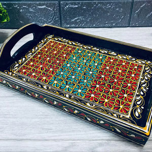 Bandeja de Servicio de Diseño con Recubrimiento de Esmalte de Madera MDF, Bandeja de Mesa de Alta Calidad para Hoteles y Restaurantes - Product Image 1