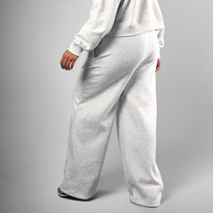 2027 Women's Cotton Fleece Wide Leg Sweatpants baggy Fit Straight Leg <b>Trousers</b> with Side Pockets comfortable ladies <b>trouser</b> - Product Image 5