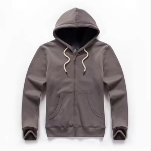 Sudadera con Capucha Extra Grande, 100% Algodón, Personalizable, con Cierre, Unisex, Gruesa, Lisa, Teñida, Resistente al Viento, para Invierno - Product Image 4