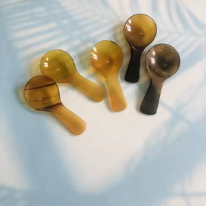 Cuillère à corne en gros Matériau écologique Cuillère à thé Logo personnalisé Emballage Vaisselle Ustensile par croissant artisanat - Product Image 2