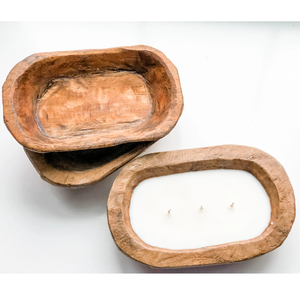 Bougeoir en bois d'acacia Design rustique Bougeoir avec revêtement blanc et pâte de bois naturel Prix supérieur - Product Image 2