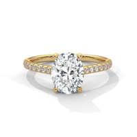 Anillo de Compromiso con Halo Oculto de Moissanita de Corte Ovalado, Plata de Ley 925, Joyería Fina Hecha a Mano, Colgante Solitario, Regalo de Boda para Ella