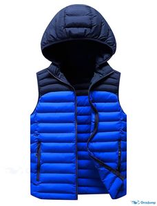 เสื้อแจ็คเก็ตพัฟเฟอร์มีฮู้ดคุณภาพสูงแบบยูนิเซ็กซ์ พร้อมซิปปิด ปรับแต่งได้ กันน้ำ/กันลม สไตล์ลำลอง พร้อมโลโก้ด้านหน้า - Product Image 5