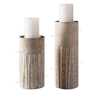 Juego de portavelas con diseño de lujo de diseño atractivo, Juego de 2 portavelas de madera para decoración de boda, uso de decoración de Navidad - Product Image 5