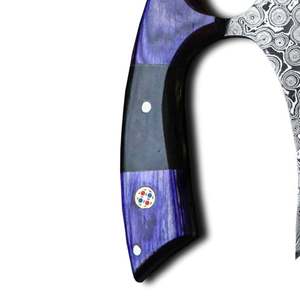 Hache de chasse en acier damassé fait à la main avec couteau de cuisine coupe-pizza pour hommes, nouveauté 2025 - Product Image 6