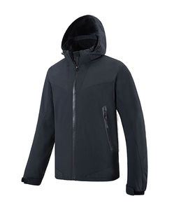 Ventes en gros de vestes softshell fines à capuche bicolores, de haute qualité, dernier design, fermeture éclair, résistantes à l'eau et au vent, grammage élevé 220 GSM - Product Image 4
