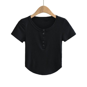 Nuevo Jersey de algodón semipeinado, camisetas de verano para mujer, Camiseta holgada de manga corta con tinte de corbata para mujer, camisetas para mujer - Product Image 1