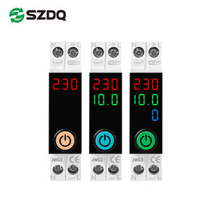 Disjoncteur intelligent WiFi Tuya Mini 1P 18mm Rail DIN 80-300V en plastique, large plage de tension, pour panneaux de distribution - Product Image 1