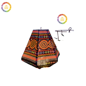 Lanterne de brocart faite à la main vietnamienne abat-jour en tissu ethnique pour les commandes en gros et les exportations lanterne de brocart - Product Image 2