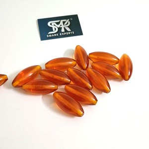 Cuentas de Resina Ovaladas Color Ámbar Naranja Ecológicas de Primera Calidad para Bisutería, Pulseras, Collares, Manualidades y Moda - Product Image 6