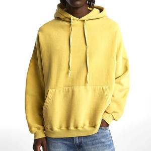 Vente en gros de sweats à capuche délavés à l'acide par les fabricants pour hommes sweat à capuche épais avec logo personnalisé de haute qualité pour hommes - Product Image 1