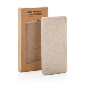 Portale di paglia di grano aziendale Powerbank Compact ed elegante caricabatterie Mobile - Product Image 6