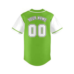 Dernier design Maillot de baseball pour hommes à bas prix Maillot de baseball à sublimation de couleur unie et de taille personnalisée Uniformes de chemise - Product Image 3