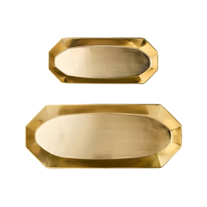 Bandejas de Latón Ecológicas Más Vendidas, Tamaño y Forma Personalizados, Acabado Cepillado, Bandeja para Servir Alimentos en Hoteles y Uso Doméstico - Product Image 2