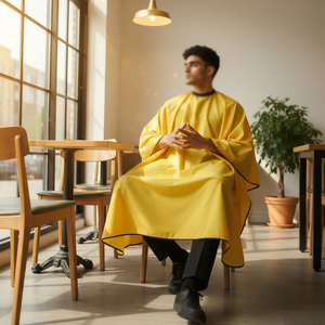 Capa de Peluquería Hecha en Pakistán, Tela Resistente, Capa de Corte de Pelo Cómoda, Capa de Peluquería de Ajuste Cómodo - Product Image 6