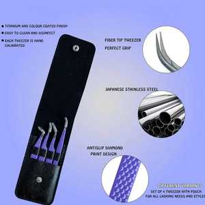 Pinzas de Alta Calidad para Extensiones de Pestañas, Pinzas para Extensiones de Pestañas de Volumen - Product Image 2