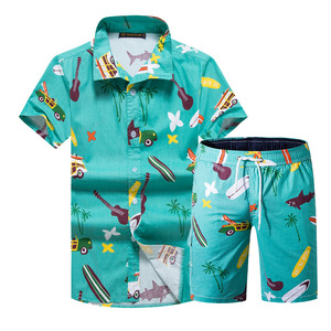 Conjunto de Camisa y Pantalones Cortos Estampados para Hombre, Secado Rápido, Ropa Casual de Verano, Conjuntos Cortos en Venta - Product Image 4