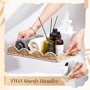 ถาดเสิร์ฟผลไม้และผักที่ใช้ในบ้านไม่เป็นพิษแบบสร้างสรรค์ถาดเสิร์ฟหวายทอมือเป็นมิตรกับสิ่งแวดล้อม - Product Image 4