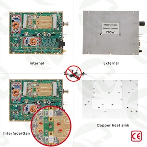 Amplificateur RF de dérivation de liaison tactique GaN T2 en cuivre rouge 200W 300-1200MHz conforme aux normes de défense pour l'interdiction des drones - Product Image 2