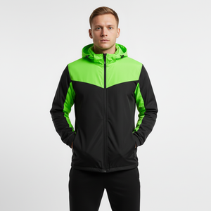 เสื้อออกกำลังกายมีกระเป๋ามีซิปสำหรับผู้ชายเสื้อออกกำลังกายเล่นกีฬาแบบลำลองคอตั้ง - Product Image 3