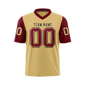 Camiseta de fútbol americano personalizada de alta calidad al por mayor transpirable de secado rápido con diseño de logotipo personalizado - Product Image 3