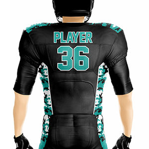 Vente en gros Maillot de football américain à manches courtes pour hommes de la meilleure taille Maillot de football américain Tops de football américain - Product Image 5