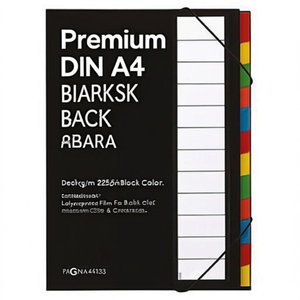 Premium DIN A4 Cardboard Desk <b>Organizer</b> Black Laminated 225g/m Polypropylene Film Fan Block Color - Product Image 3