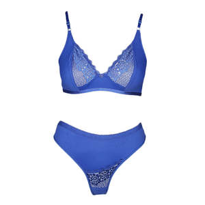 Ensemble soutien-gorge et culotte pour femme - Bleu royal - Product Image 1