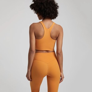 Soutien-gorge de sport à col haut pour femmes Racerback antichoc Gym Running Tank Bras Respirant Workout Yoga Crop Tops pour la course - Product Image 3