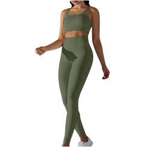 Conjunto Deportivo de Leggings y Sujetador Deportivo de Spandex/Algodón Ecológico Personalizable al por Mayor 2025, Ligero, Transpirable e Hidratante - Product Image 5
