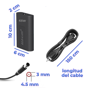 Caricabatterie per Laptop Compatibile con Dell 65W 19.5V 3.34A, Adattatore AC con Punta 4.5 X 3.0 mm - Product Image 4