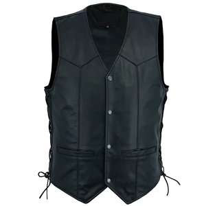 Chaleco de cuero sin mangas de alta calidad para hombre, chaleco informal de lona cálido a la moda de calle, ropa exterior a prueba de viento para verano/invierno - Product Image 1