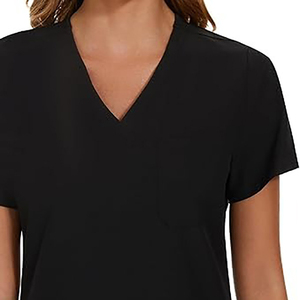 Uniformes Médicos de Algodón y Poliéster con Logotipo Personalizado al por Mayor, Conjuntos de Uniformes de Enfermera, Uniformes de Hospital Elásticos, Tops Unisex de Lona - Product Image 4