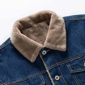 2025 nueva moda liso lavado algodón Casual Color sólido calidad al aire libre invierno moda hombres Denim Jeans chaqueta - Product Image 2