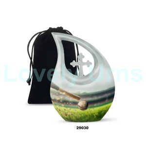 La mejor venta de urna de cremación de lágrima de béisbol de alta calidad para adultos, urna cruzada grande para cenizas humanas con bolsa de terciopelo gratis - Product Image 5