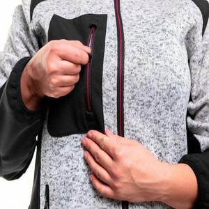 Logo personnalisé en gros prix d'usine dames Premium élégant hybride pull polaire Softshell veste adaptée à la randonnée en plein air - Product Image 5