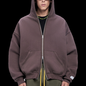 Wholesale Oem Custom <b>Zip</b> Hoodie Manufacturer Mens 100% Cotton High Quality Boxy <b>Zip</b> Hoodie Puff Print Blank <b>Zip</b> up <b>Hoodies</b> - Product Image 3
