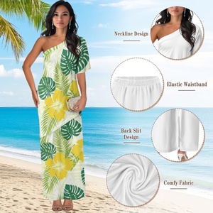 Trên Bán Polynesian Tribal Floral Thiết Kế Đảo Phong Cách Puletasi In Trên Nhu Cầu Tắt Vai 2 Mảnh Polynesian Ăn Mặc Cho Phụ Nữ - Product Image 5