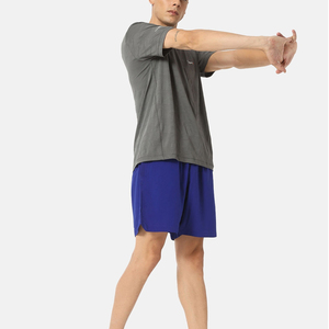 Short décontracté respirant pour homme de couleur bleue avec design de service OEM Short Oem Athletic Gym Workout Joggers pour short décontracté - Product Image 4