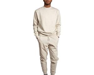 Ensemble de survêtements 2 pièces en molleton respirant pour homme Sweat-shirt à col rond et pantalon de jogging grande taille XXL pour l'hiver - Product Image 1